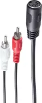 Garso kabelis ShiverPeaks BS10501 0,2 m DIN (5 kontaktų) 2 x RCA juodas