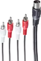 shiverpeaks BS10402 Audio laidas 1,5 m DIN (5 kontaktų) 4 x RCA juodas (BS10402)