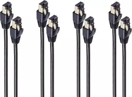 Tinklo kabelis ShiverPeaks BS08-41085-4 15m Cat8.1 F/FTP Juodas