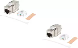 Keystone lizdas ShiverPeaks Cat 8.1 Metal BS08-45003-2, ekranuotas RJ45 intarpas greitajam Ethernet