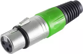 XLR jungtis ShiverPeaks BS55022-G žalia – 3 kontaktų kištukinis garso jungtis