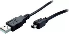 USB laidas ShiverPeaks BS77163 3 m USB 2.0 A – Mini-B juodas