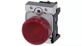 Siemens 3SU1152-6AA20-1AA0 signalinis indikatorius su lempute 24 V raudona