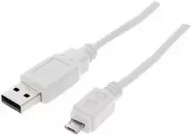 USB laidas ShiverPeaks BS77182-W 1,8 m USB 2.0 Micro-USB B baltas