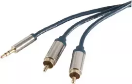 Garso kabelis 3.5 mm į 2 x RCA ShiverPeaks SP30831-SLIM