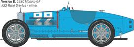 Italeri 4716 1:12 Bugatti Type 35b T.f1929/mon.1930 modeliavimo rinkinys, statinis modelis, amatai, hobis, klijavimas, plastikinis rinkinys, detalus nedažytas