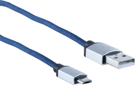 USB laidas ShiverPeaks BS14-50029 2m USB A – Micro-USB B mėlynas