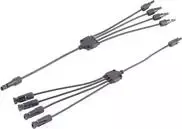 shiverpeaks ®-PV4 T-Adapter kabelių rinkinys, 4/1, 4mm², juoda/juoda, 30cm (BS02-21034)