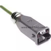 Harting Han® 3 A RJ45 Kištukas, tiesus, 4 polių, pilkas 09 45 115 1100
