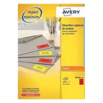 Lipnūs spausdintuvo lipdukai AVERY DP24R-100 raudoni