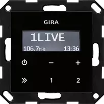GIRA 228405 Radijo laikrodis skaitmeninis juodas (228405)