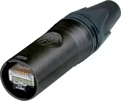 Neutrik RJ45 etherCON CAT6 A Kištukas, tiesus, 8P8C NE8MX6-B Juodas 1 vnt.
