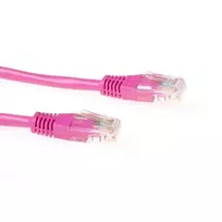 ACT Pink 10 m CAT6 U/UTP patch kabelis su RJ45 jungtimis