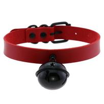 DIEZI Vintage Goth Red PU Leather Choker Necklace For Women Harajuku Gothic Black Chain Collar Statement Necklace Men Jewelry brown