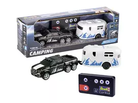 RC automobilis su kemperiu REVELL 23566 - miniatiūrinis nuotoliniu būdu valdomas modelis, maitinamas baterijomis, žaislinė transporto priemonė