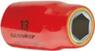 Gedore VDE 19 15 izoliuota veržliarakčio galvutė 15 mm, 1/2" (12,5 mm), 6123160