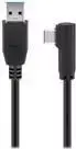 Goobay USB-C™ į USB A 3.0 laidas 90°, juodas, 1 m - USB 3.0 kištukas (A tipas) > USB-C™ kištukas (66501)