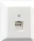 Rutenbeck UAE-Cat.6A iso-8 U Ap rw – tinklo jungties lizdas RJ45, 1 lizdas, gryna balta RAL 9010 (13411501)