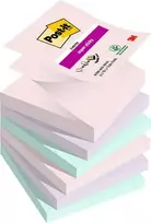 3M R330-6SS-SOUL Lipnūs lapeliai kvadratiniai Žalia - Rožinė - Violetinė 90 lapelių