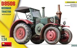 Miniart 24010 1:24 Vokiškas traktorius D8506 su kabinos stogu - tiksli kopija, modeliavimas, plastikinis rinkinys, rankdarbiai, hobis, klijavimas, modelių rinkinys, surinkimas, nedažytas