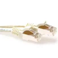 ACT Ivory 15 metrų SFTP CAT6A jungiamasis kabelis su apsauga nuo užsikabinimo ir RJ45 jungtimis