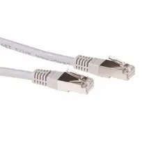 ACT pilkas 0,25 m LSZH SFTP CAT6A pataisinis kabelis su RJ45 jungtimis