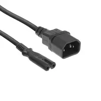 ACT AK5248 maitinimo laidas C14 – C7 juodas 0,2 m 250V 2,5A