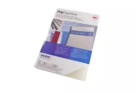 GBC Binding Cover Poly Clear View A4 450 Micron Matinis, permatomas, 0,45 mm, 50 vnt.