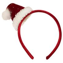Christmas Hair Hoop Santa Hat Karaoke Party Costume Christmas Santa Hat Headband white