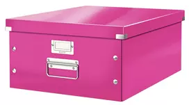 Leitz Click & Store WOW Didelė laikymo dėžė, rožinė, kartonas, nikelis, 369 mm, 482 mm, 200 mm