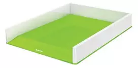 Leitz WOW dviejų spalvų dokumentų dėklas, plastikinis, žalias/ baltas, A4, 267x336 mm