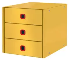 Leitz Click & Store Cosy spintelė su stalčiais (3 stalčiai), geltona, kartonas, 286 mm, 358 mm, 282 mm