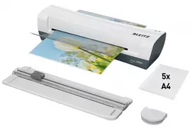 Leitz iLAM Home 4-in-1 A4 laminavimo rinkinys, 24 cm, karštas laminatorius, 300 mm/min, 0,4 mm, A4, 100 µm