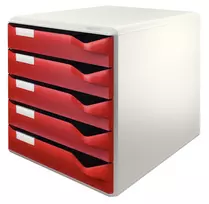 Leitz 52800028 dėžutė dokumentams laikyti, polistirenas, bordo, pilka