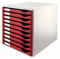 Leitz 52810028 dėžutė dokumentams laikyti, polistirolas, bordo, pilka