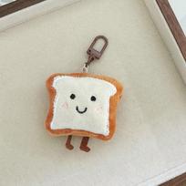 Kawaii Kūrybingas Pliušinis Tostų Duonos Raktų Pakabukas Mielas Animacinis Pliušinis Duonos Raktų Pakabukas Pakabukas Kuprinės Dekoravimo Aksesuarai Dovanos as the picture white