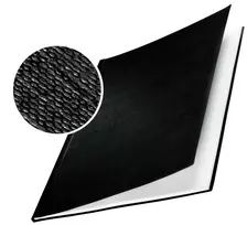 Leitz impressBIND kieti viršeliai su linine apdaila 10,5 mm, A4, kartonas, juodi, matiniai, 105 lapai, 1,05 cm