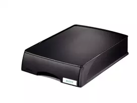Leitz stalčius dokumentų dėklui Plus, plastikinis, juodas, A4, 255 mm, 376 mm, 70 mm