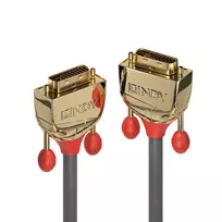 Lindy 3 m DVI-D dvigubos jungties laidas, Gold Line