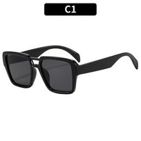 Women's sunglasses - unisex retro square double bridge sunglasses