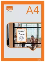Nobo lipnus magnetinis plakatų rėmelis A4, oranžinis