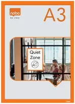 Nobo lipnus magnetinis plakatų rėmelis A3, oranžinis