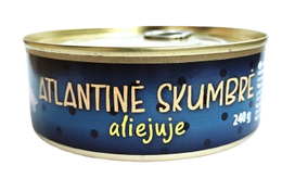 Atlantinė skumbrė aliejuje  MAMOS KONSERVAI, 240 g