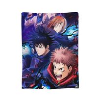 Gojo Satoru Koliažas Manga Aksominis pledas Anime Antklodė lovai, automobiliui Super minkštas pledas, 100x150cm blue