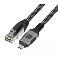 Techly ICOC U3C-RJ45-050 tinklo kabelis 5 m Cat6 F/UTP (FTP) sidabrinis, juodas