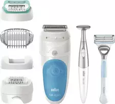 Braun Silk-épil 5 810 + Gillette Venus Trimmer 28 pincetų mėlyna, balta
