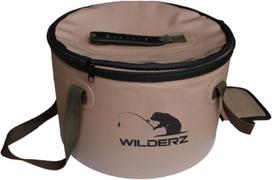 Wilderz Sulankstomas kibiras, sulankstomas dubuo žvejybai, sodininkystei, sulankstomas kibiras, vandens kibiras, žvejybos kibiras su dangčiu ir užtrauktuku, 15 litrų (ruda, 15 litrų)