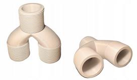 T formos jungtis baseinui, suderinama su Bestway Intex 38 mm su 60 mm sriegiais