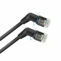 ACT DD1951 Cat6 U/FTP (STP) tinklo kabelis juodas 1,5 m su RJ-45 jungtimis, auksuotais kontaktais