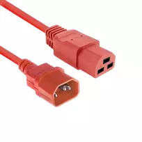 Maitinimo laidas ACT C14–C21 IEC60320 raudonas 1 m, 250V 10A